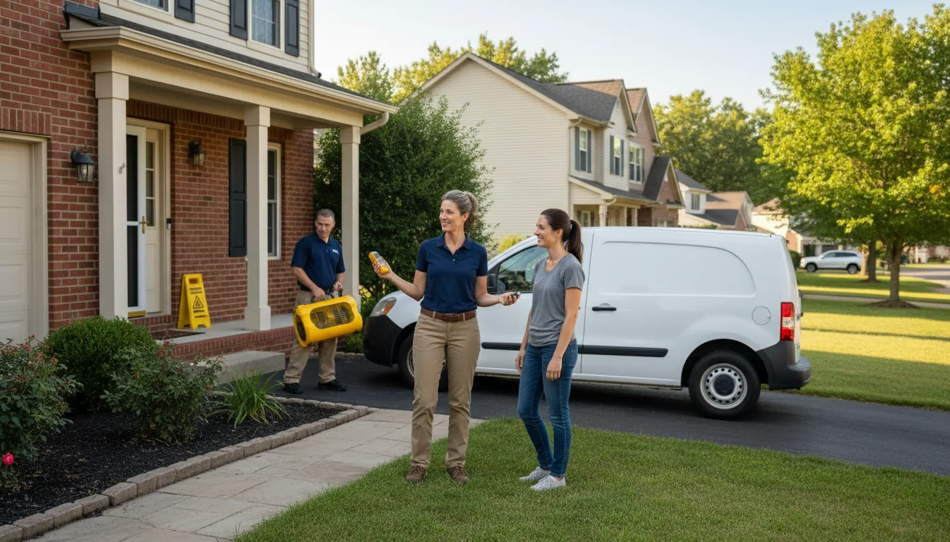 Residential water damage restoration in Venango, PA